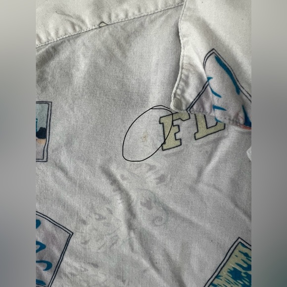 Men’s Vintage 80s 90s Jack Hollywood Florida Postcard Hawaiian Shirt - Picture 4 of 10